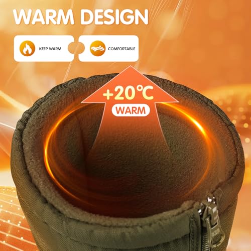 FREE SOLDIER Snow Boots for Kids Waterproof with Zipper Winter Warm Non Slip Cold Weather Outdoor Boys Girls Snow Boots2