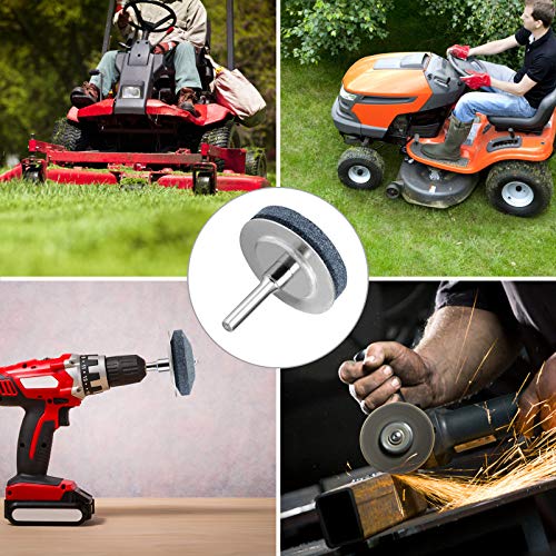 【2021 New】Universal LawnMower Blade Sharpener, lawn mower blade grindstone with Wear-resistant Steel backing for any electric drill for sharpening knives, garden, kitchen, courtyard-3Pack+Balancer - Thumbnail 5