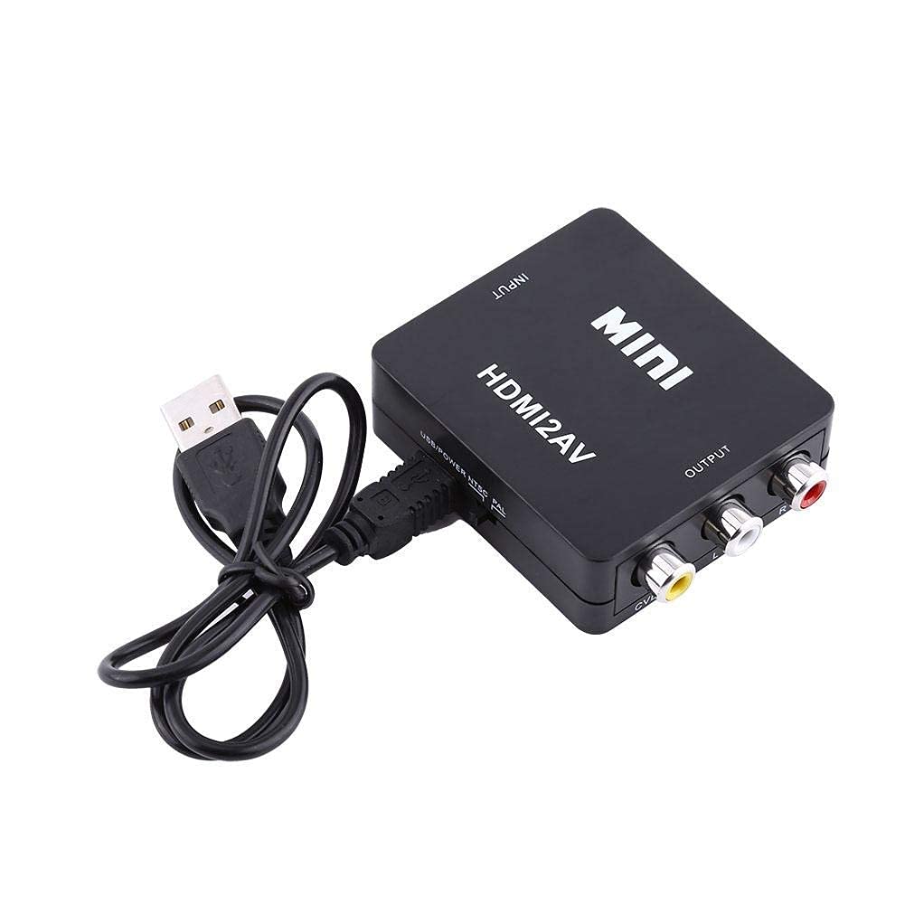 Yoidesu Digital to AV to Composite Video Audio AV CVBS Adapter Converter (Black)