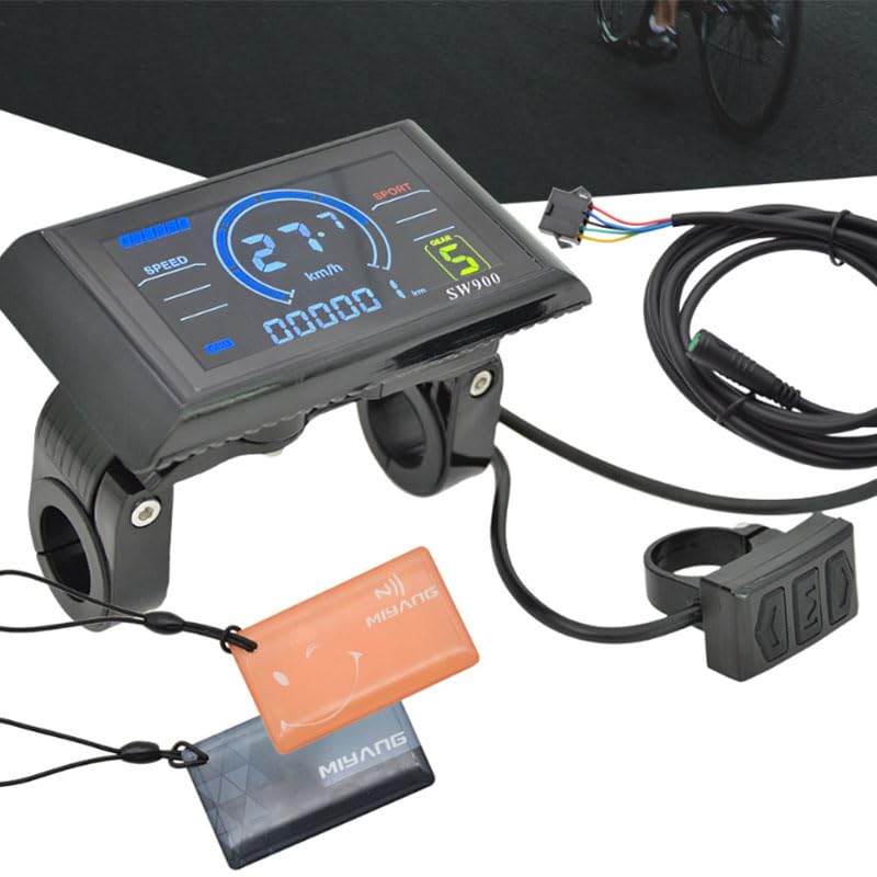 Iegefirm ÉCran Couleur SW900 Ebike LCD Display 24V/36V/48V/60V/72V E-Bike LCD Meter Panel Display Ebike Accessoires A Iegefirm ÉCran Couleur SW900 Ebike LCD Display 24V/36V/48V/60V/72V E-Bike LCD Meter Panel Display Ebike Accessoires A