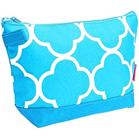 EGFAS Medium Travel Cosmetic Pouch Bag (Geo Turquoise) Cover