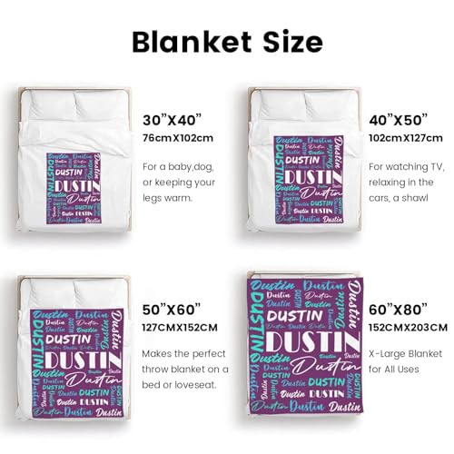 Personalized Blankets for Kids with Names Customized Blankets with Name for Adult Custom Blanket Gift for Birthday Christmas Valentines Day Gift