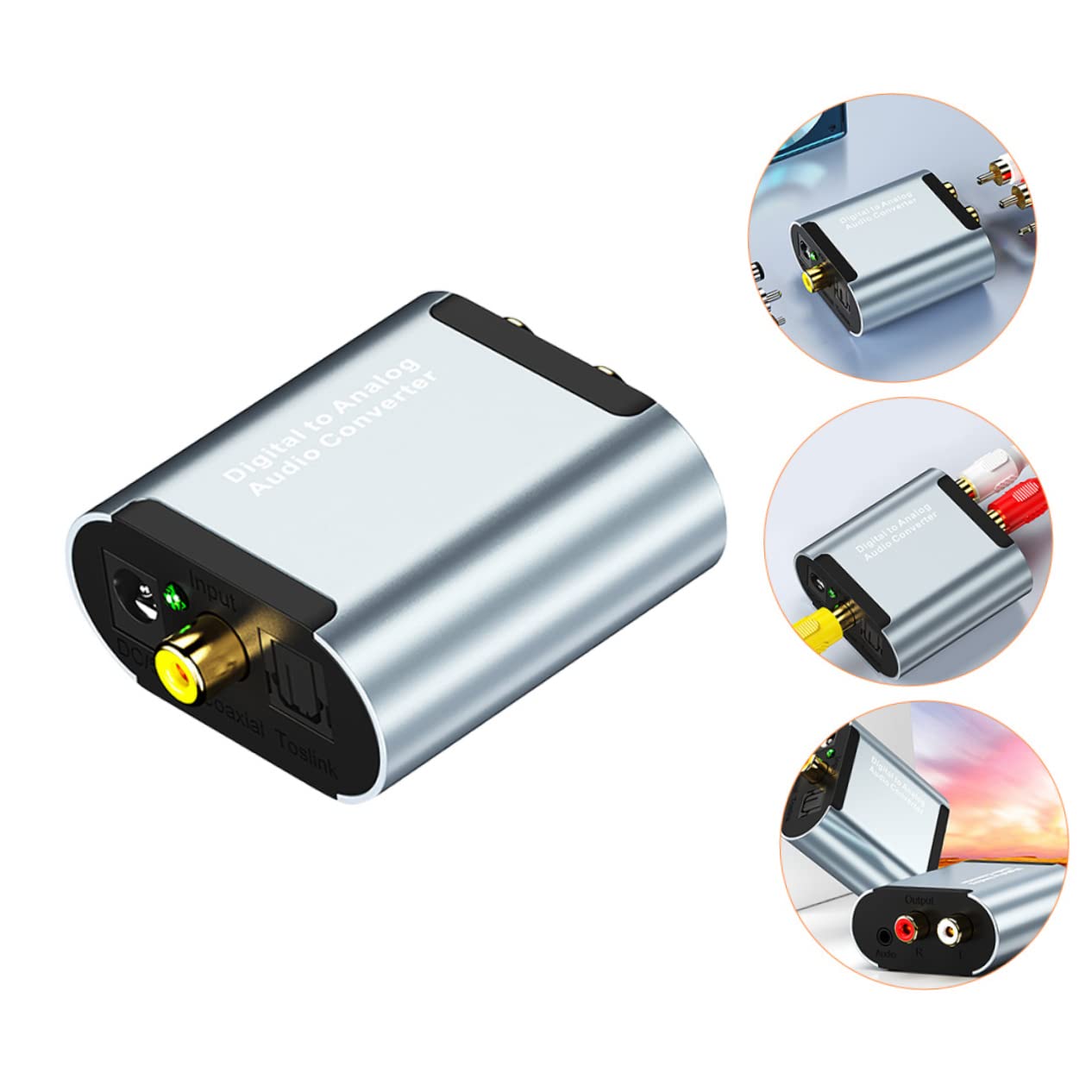 Hemobllo 2sets Convertitore Audio Convertitore Coassiale e Adattatore Per Domestici