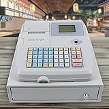 POS Cash Register Electric POS Cash 48 Keys 8 Digital LED Display with Drawer Box for Retail Restaurant Shop Supermarket Register US