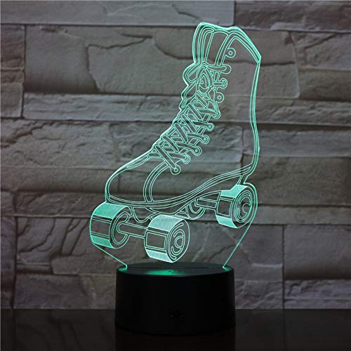 Xiujie 3D Led De Luz Nocturna De Patinaje Multicolor 7 Lámpara De Mesa Cambiante Del Color Usb Dormitorio Casero Decoración Amigos Niños Regalos