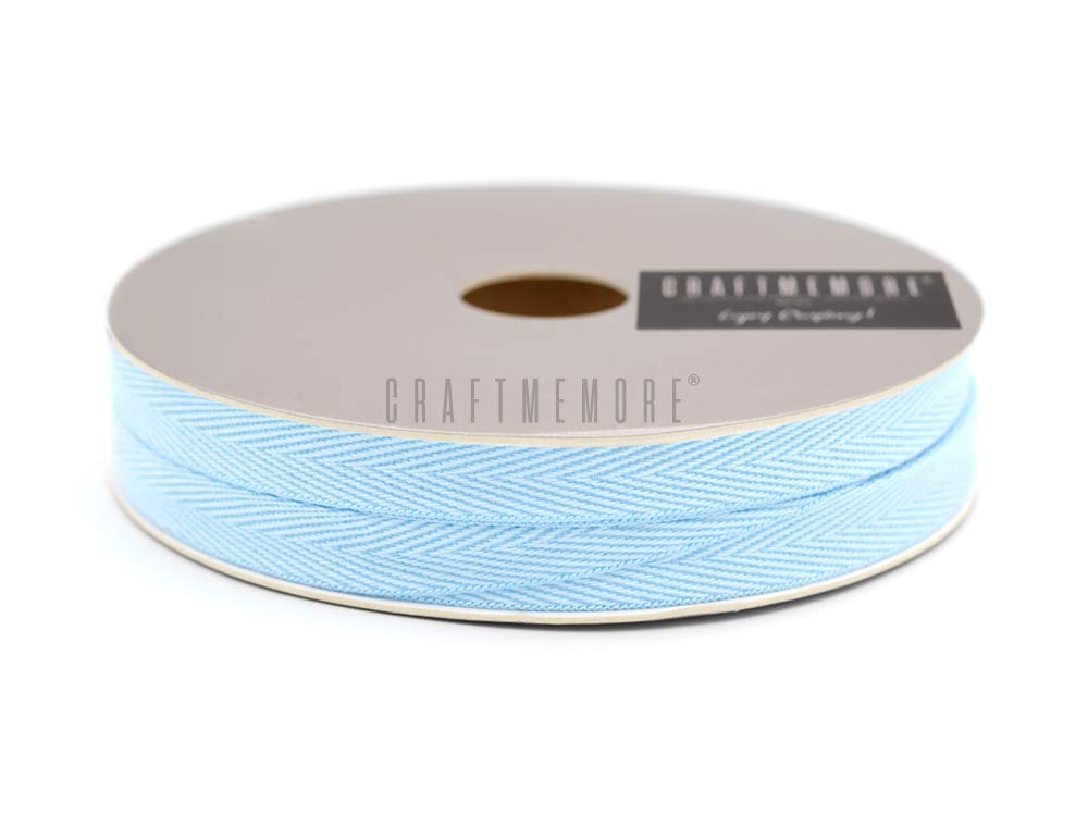 CRAFTMEMORE 3/4 Inch Twill Tape Ribbon - 36 Yard Roll, Herringbone Webbing For Sewing, Crafts, Trim (Yellow)