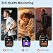 Smartwatch Herren Damen, 1.96" HD Fitnessuhr mit Telefonfunktion Smart Watch mit SpO2 Pulsuhr Schlafmonitor Schrittzähler Uhr, 110+ Sportmodi Fitness Tracker IP68 Wasserdicht Sportuhr für Android iOS