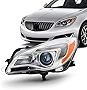 AKKON - Fits 2014 2015 2016 2017 Buick Regal Halogen Projector Headlight Chrome Driver Left Side Replacement