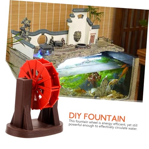 ULDIGI DIY Water Fountain Accessory Miniature Water Wheel Model for Outdoor Waterwheel Fountain Wheel Small Water Wheel Simulation Wheel Model