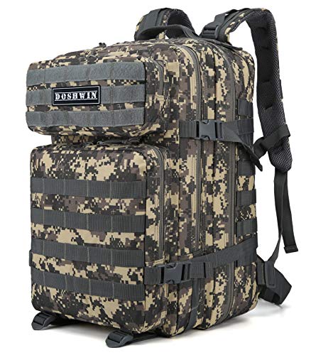 Doshwin 40L Militär Ryggsäck Taktisk Armé Assault Pack Molle Camo Ryggsäck för Camping Trekking Resor Vandring