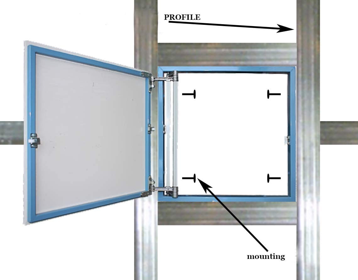 Porta Di Ispezione In Plastica ABS Bianca 300x500 Mm - Per Soffitti E Pareti, Apertura Regolabile