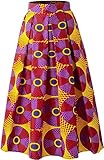 SHENBOLEN Women African Traditional Costume Ankara Print Skirt Dashiki Long Skirts (Large,G)