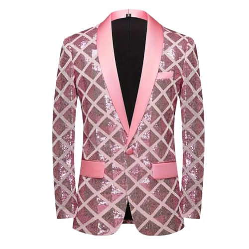 Veste blazer carrée à paillettes homme élégante pour mariage