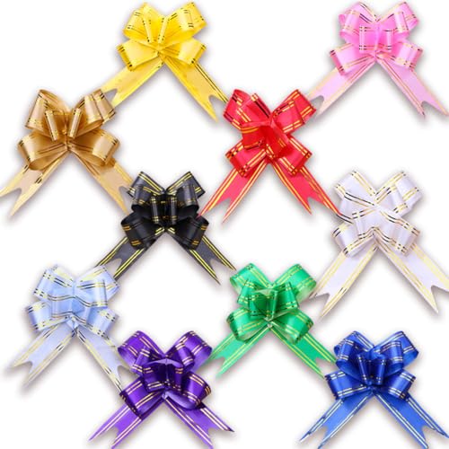 Jonami 200x Lazos Regalo Pequeños Cinta Decorativas, Lazos Nudo Mariposa para Navidad, Cumpleaños y Bodas - 200 Piezas -