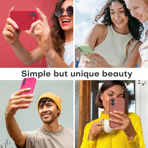 Image of LOVE 3000 Designed for iPhone 16 Case, Premium Silicone with [Soft Anti-Scratch Microfiber Lining] Shockproof Protective Phone Case for Men Women Girls 6.1 inch, Hot Pink