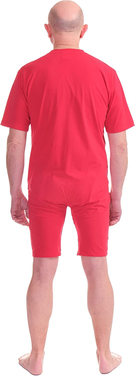 FERRUCCI COMFORT Bawełniane body sanitarne z zamkiem błyskawicznym wewnętrzna letnia noga, Unisex - 9076 - Made in Italy