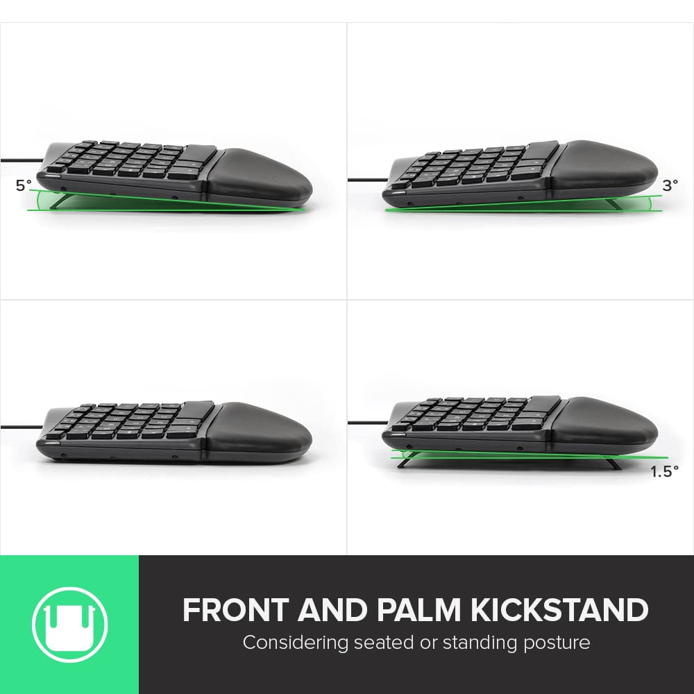 MEETION Teclado Ergonómico, Teclado Dividido Inalámbrico, Tipo Natural
