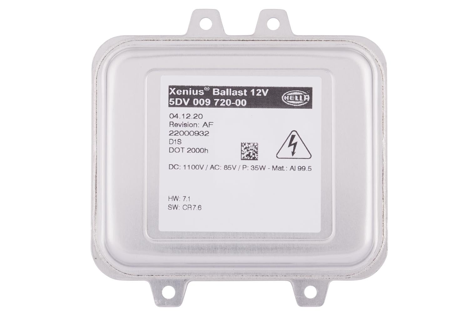 HELLA 5DV 009 720-001 Bobina de reactancia - Xenón - 12V