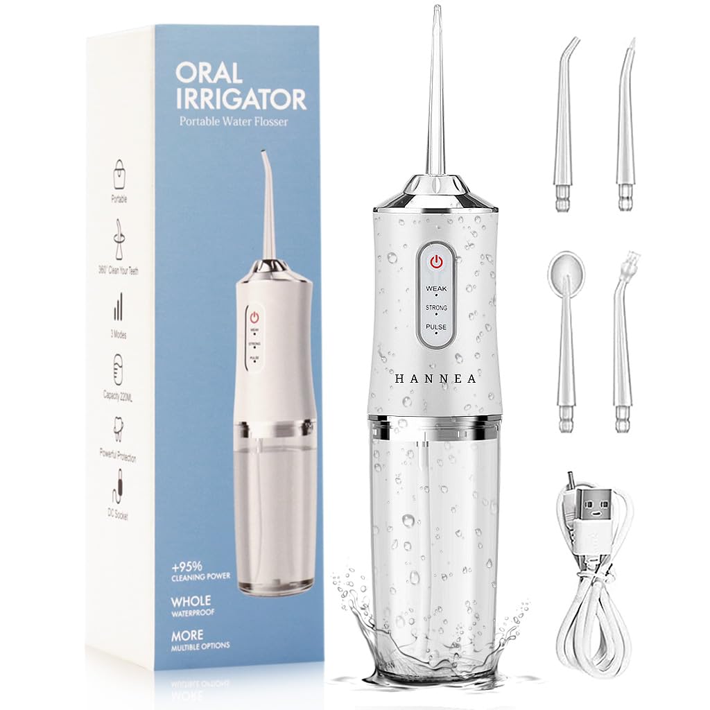 HANNEA® Cordless Dental Flosser for Teeth, 3 Modes Dental Oral Irrigator, Portable & Rechargeable IPX7 Waterproof with 240ml Detachable Water Tank Teeth Cleaner Picks for Home & Travel (B0BZD534SG) Amazon Price History, Amazon Price Tracker