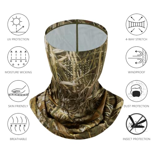 Image of BASSDASH UPF 50+ Breathable Neck Gaiter, Quick Dry Face Mask for Men Women