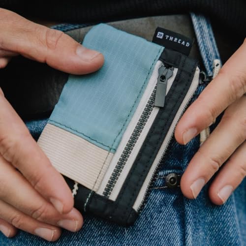 Image of Thread Wallets Pouch Wallet - Compact Zip Wallet with Clear ID Window, Coin & Card Pockets, and Key Stash - Lightweight Rip-Stop Travel Wallet for Men & Women (Ranger)