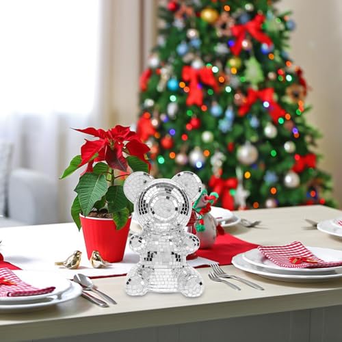Ours boule disco petit format accessoire lumineux festif - 5