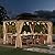 StarEcho 10x12ft Outdoor Hardtop Cedar Gazebo, Natural Solid Wood Frame Gazebo with Netting & Curtains,Metal Canopy Pavilion with 2-Tier Vented Roof, for Backyard, Lawn, Garden, Deck(Khaki)