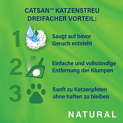 Katzenstreu Catsan Natural, kompostierbares Klumpstreu