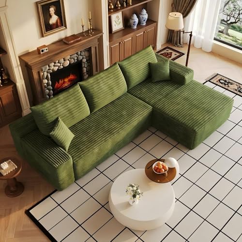 Image of 107 inch Cloud Sectional Sofa Boneless Couches with Chase