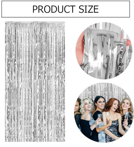 Image of Party Propz Happy Birthday Decoration Kit - 53 Pcs Birthday Decoration Items For Boys With Silver Foil Curtain,Happy Birthday Banner(Cardstock) With Ribbon,Multicolour Metallic Balloons