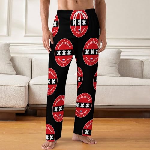 Purple Peacock Tail Feathers Pajama Pants Drawstring Wide Leg Slacks Pants with Pockets for Men And Women2