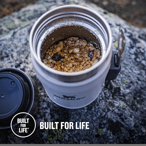 Stanley Classic Legendary Food Jar 0.4L Con Spork - Thermos Mantiene Caldo O Freddo Per 7 Ore - Contenitore Termico Per Alimenti Caldi - Lavabile In Lavastoviglie - Senza BPA - Ash - Immagine 5