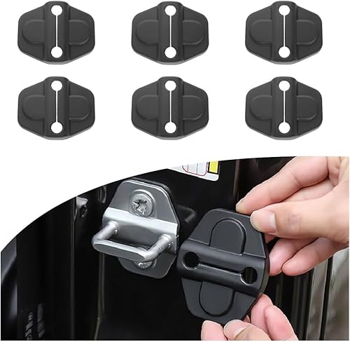 6 fundas para cerradura de puerta de automóvil compatibles con Jeep Wrangler JLU JL 4XE 2018-2023 y Jeep Gladiator JT, cubierta de pestillo de