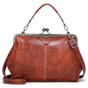 LUI SUI Retro handtas voor vrouwen, PU-lederen tas, vintage tas met handvat, tas met handvat, crossbody schoudertas voor…