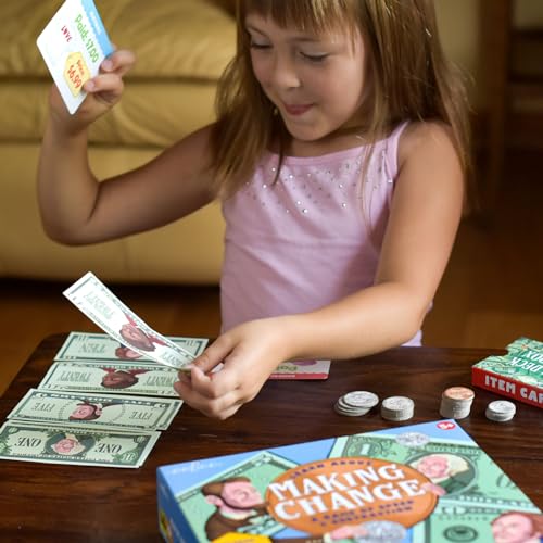 Making Change Game, 50 cartas, habilidades matemáticas miniatura 6