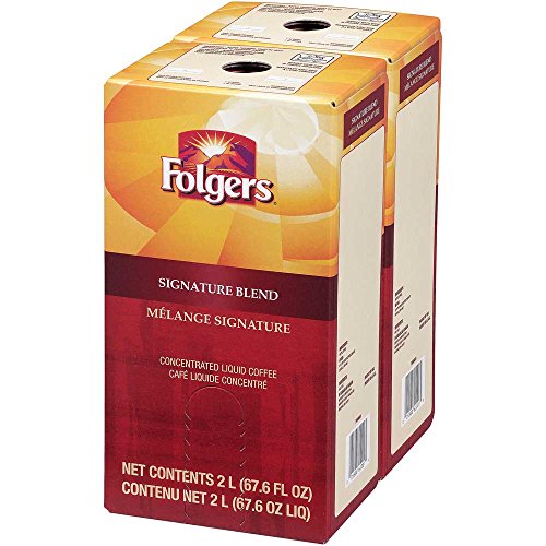 Folgers Liquid Coffee - Signature Blend, 2 Boxes/2 L - Replaces Douwe Egberts Gourmet Blend #TOP1