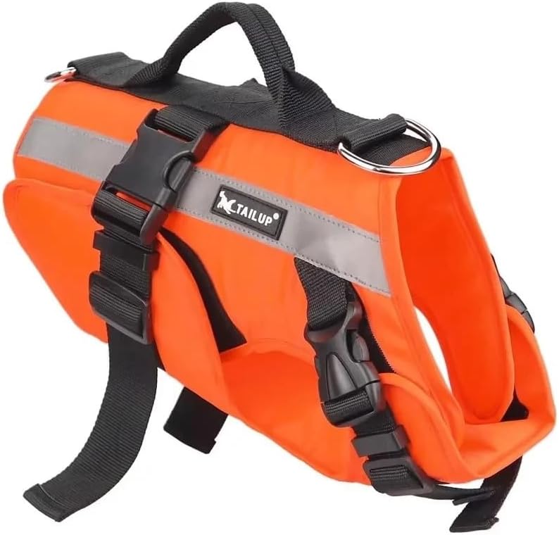 Dog Life Jacket Pet Life Jacket Dog Swimsuit Safety Jacket Life Vest Swimsuit Dog Husky French Bulldog Dog Clothes Reflective Summer Safety Adjustable(M)