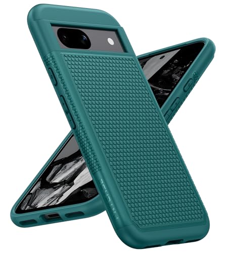 FNTCASE for Google Pixel 8A Case: Dual Layer Durable Shockproof Protective Cell Phone Cover with Hybrid Matte Textured Shell