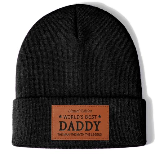 Daddy Gifts Worlds Best Daddy Dad Ever Beanie Hat for Men Dada Papa from Daughter Son, Christmas...