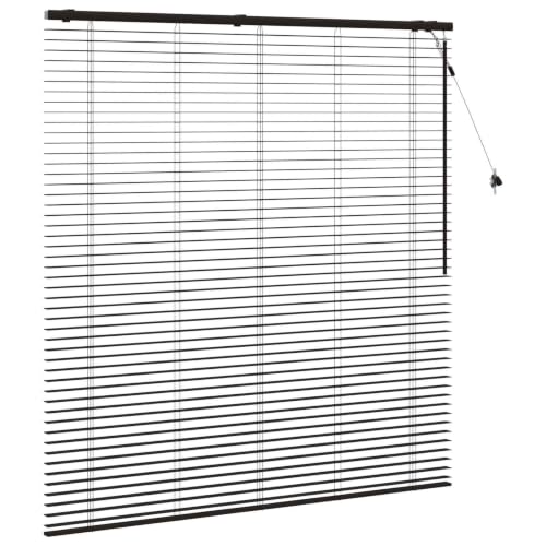 Persiana de madera marrón oscuro contra miradas: protección visual de 160x160 cm 4