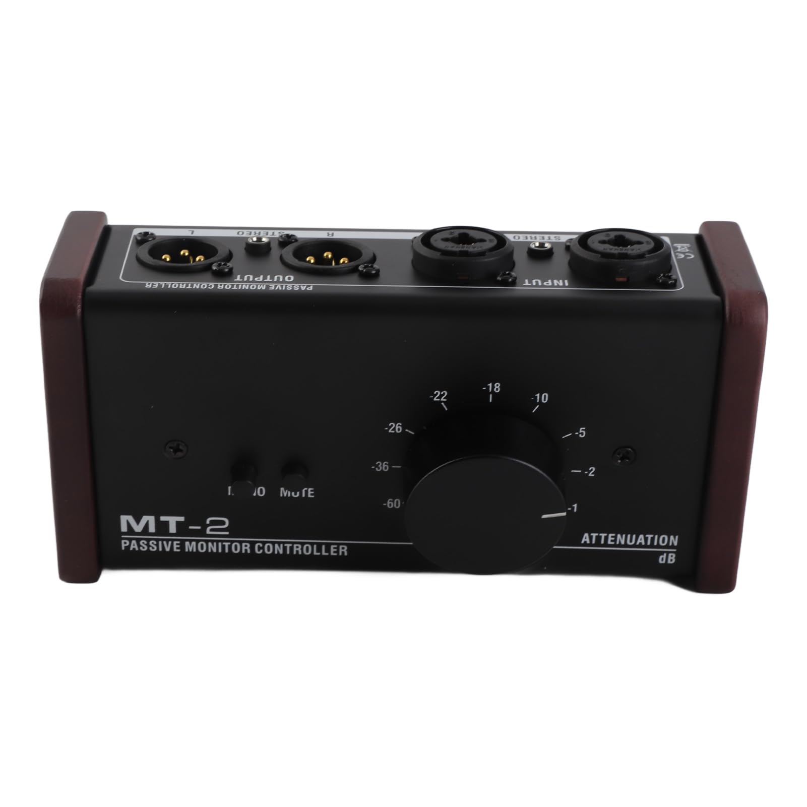 Contrôleur de Moniteur de Haute qualité avec Fonction Mute pour Configuration DJ Studio Black Metal