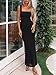 REORIA Summer Wedding Guest Maxi Dresses for Women Sleeveless Square Neck Sheer Mesh Ruched Bodycon Long Dress Trendy Clothes Black Onyx Medium