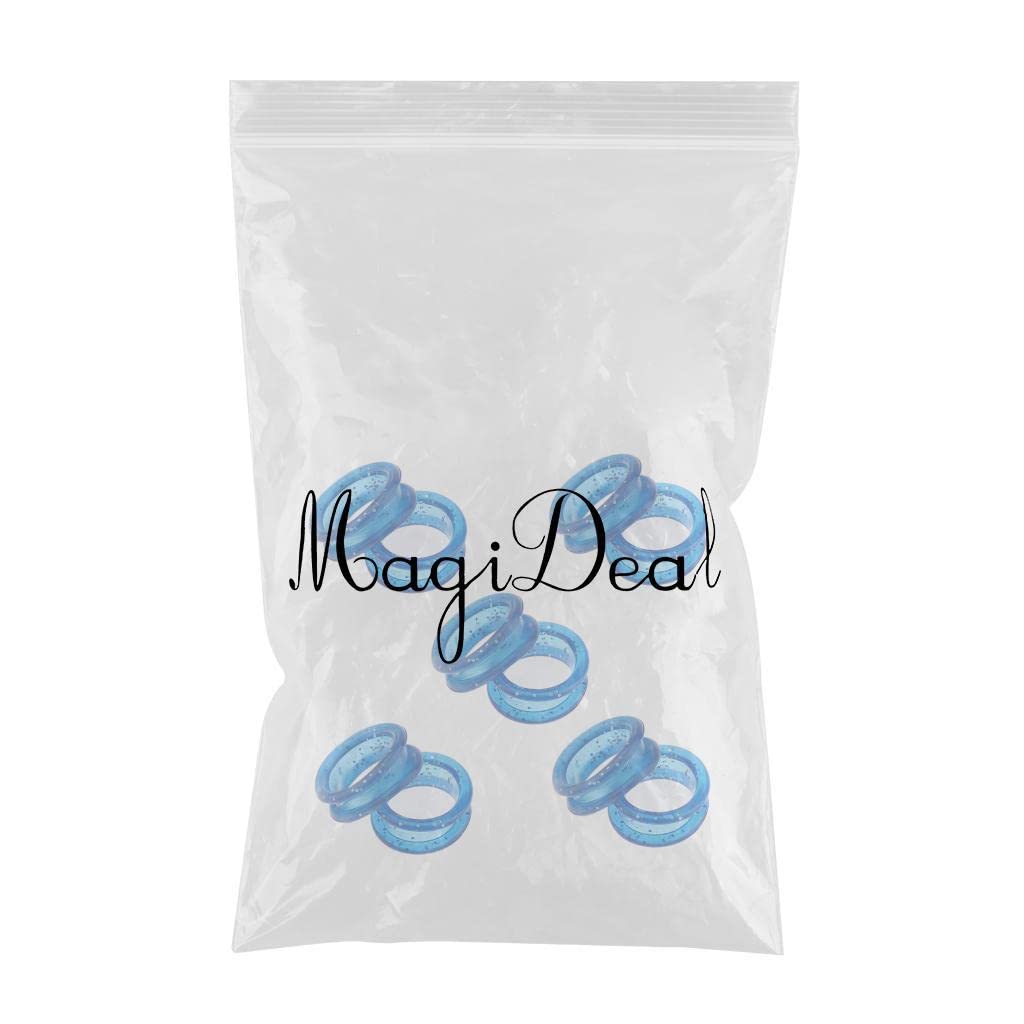 CLUB BOLLYWOOD® 10pcs Silicone Barber Hair Grooming Shears Scissor Finger Ring Grips Inserts Blue | Salon & Spa Equipment | Scissors & Shears-image-23
