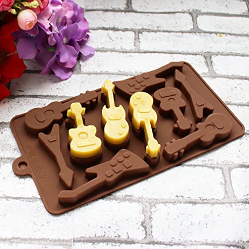 WishesMar Silicone Mould for Chocolate Candy Forming Mold Various Music Guitar Shape - Image 4