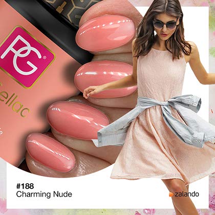 Pink Gellac Shellac Gel Nagellack 15 ml für UV LED Lampe | 188 Charming Nude Orange Pastelton | Gel Nail Polish for UV… – Bild 3