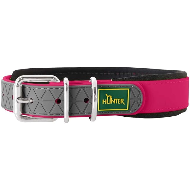 HUNTER Collar de Perro Convenice Comfort de plástico, Neopreno, 65 L-XL, Frambuesa