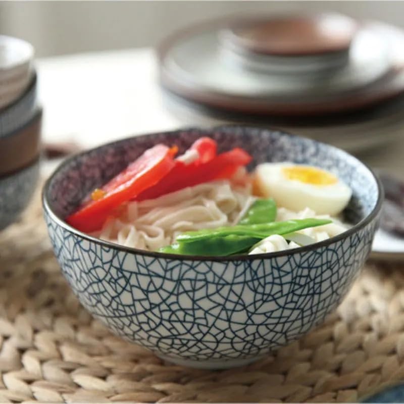 Assiette à dîner, assiettes à dîner, style chinois, bol de riz de cuisine classique en céramique bleu et blanc, grand bol à soupe de fenêtre, petite cuillère à thé, assiette à vaisselle, assiette