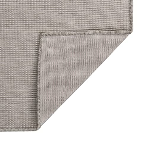 Tapis à tissage plat d'extérieur de qualité supérieure gris clair - 3