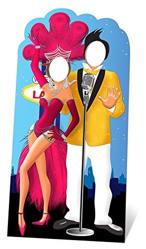 Star Cutouts Ltd SC597 Star Cutouts Cut Out of Vegas Couple Stand-in l Themed Party Decoration l Realistic Prop l Gifts for Fans & Parties- Multicolor