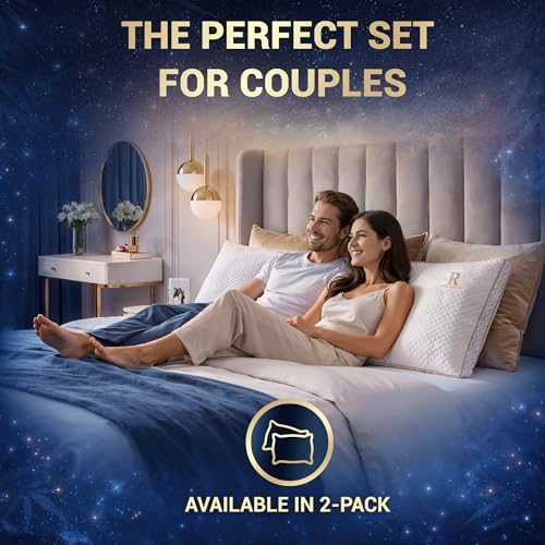 Royal Therapy 2-Pack King Memory Foam Pillow, Adjustable Shredded Odor-Free Pillow for Neck & Shoulder Pain Relief, Support for Back, Stomach, Side Sleepers, AirFlowPRO - image 8